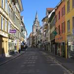 in der kleinen aber schönen Altstadt von Yverdon 435 m.ü.M.