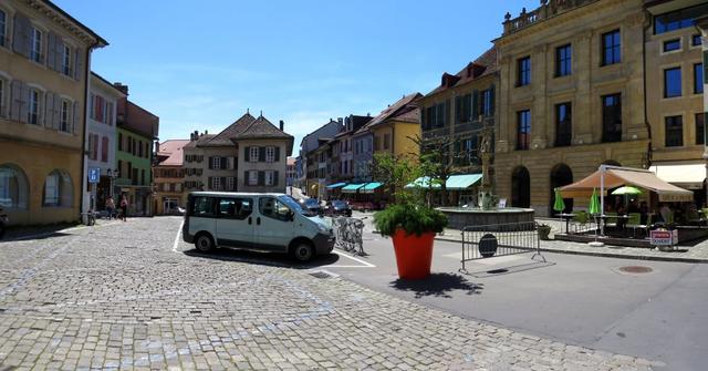 Breitbildfoto der Altstadt von Orbe