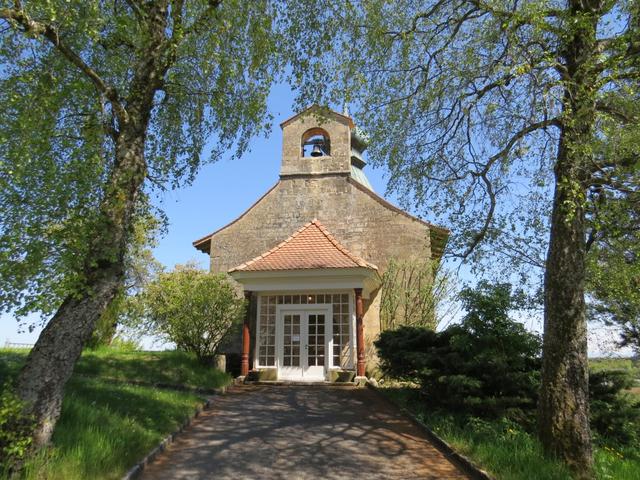 die kleine Kirche bei Bretonnières 681 m.ü.M.