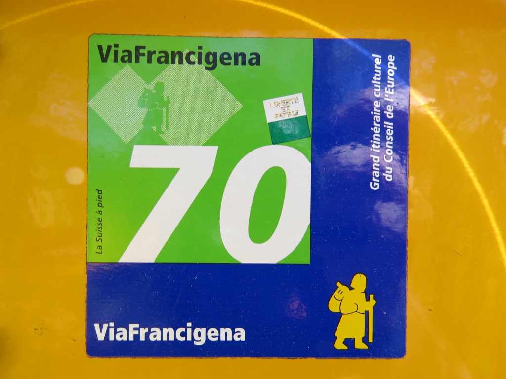 dieses Zeichen wird uns in den Etappen durch die Schweiz begleiten