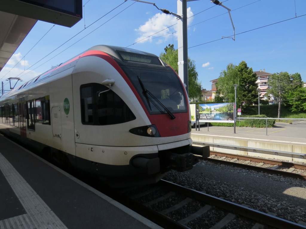 in Bussigny 408 m.ü.M. steigen wir in den Zug, der uns nach Yverdon zurückbringt