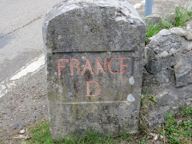 Grenzstein in Frankreich