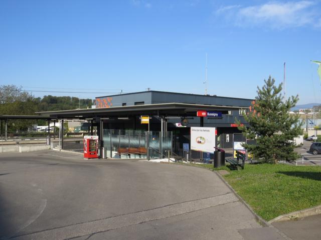 beim Bahnhof von Bussigny 408 m.ü.M. startet unsere heutige Etappe