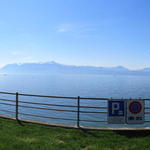 schönes Breitbildfoto mit Blick auf den Genfersee