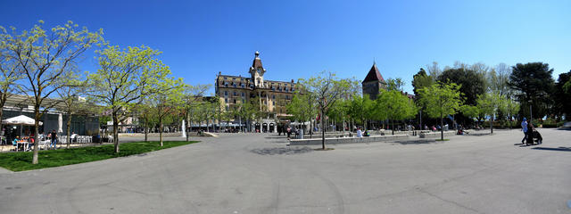 sehr schönes Breitbildfoto von Lausanne-Ouchy 374 m.ü.M.