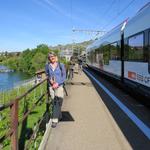 beim kleinen Bahnhof von Epesses, starten wir die heutige Etappe auf der Via Francigena