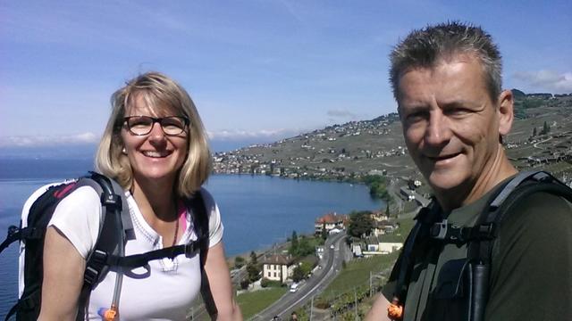 Erinnerungsfoto aufgenommen im Herzen des Lavaux