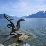 fantasievolle Statuen, säumen das Ufer des Genfersee