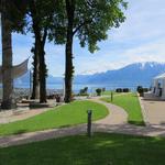 das Hôtel du Léman liegt ein bisschen ausserhalb von Vevey, am Hang...