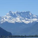 während der Pause geniessen wir den Ausblick zum Dents du Midi. Was für ein Erlebnis, als wir dort oben standen