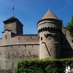 sehr schönes Breitbildfoto vom Schloss Chillon 385 m.ü.M.