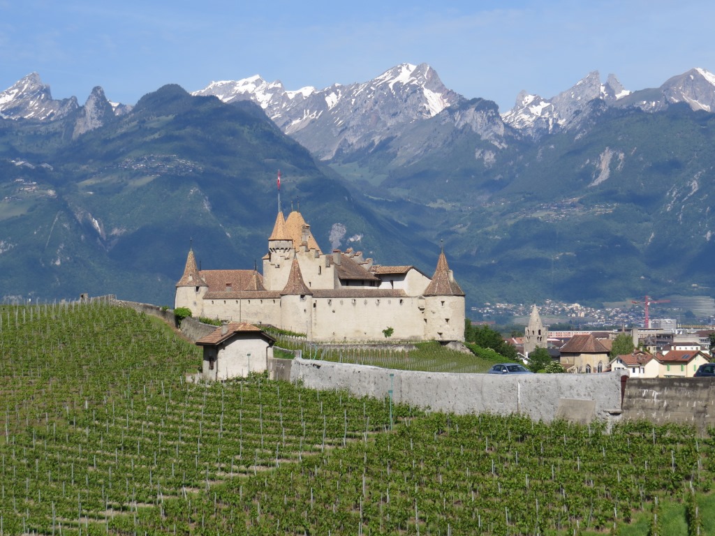 ein letzter Blick zurück zum Château d'Aigle