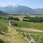 Blick auf das kleine Dorf Les Fontaines