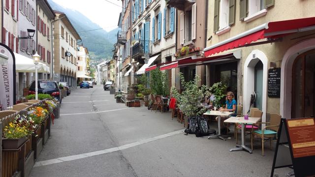 die Rue du Bourg ist das Herzstück von Martigny