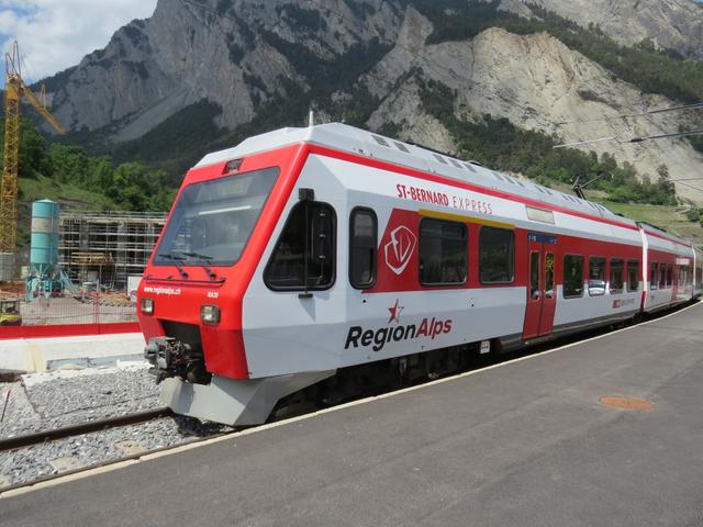 ...erreichen wir den Bahnhof von Sembrancher. Mit dem Zug fahren wir danach nach Martigny zurück...