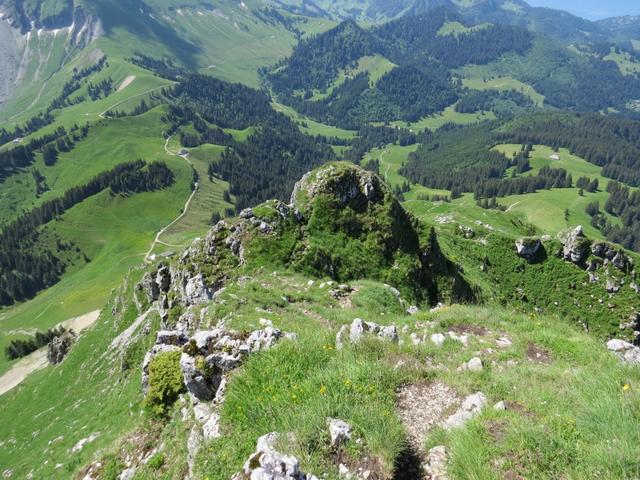 der Südwestgrat des Teysachaux ist ein bisschen weniger steil aber länger