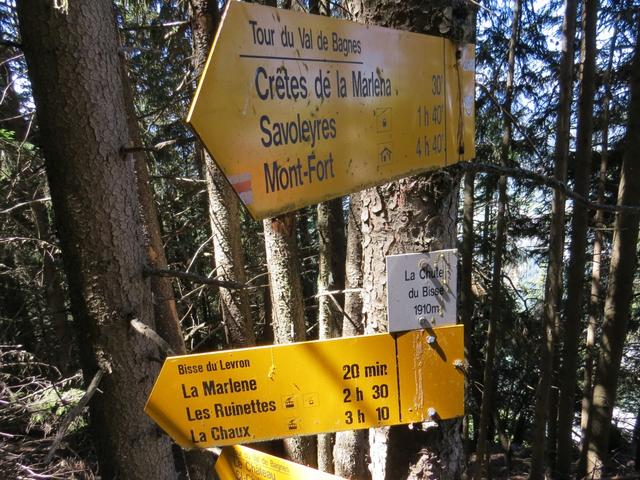 wir erreichen die Chute du Bisse 1910 m.ü.M.