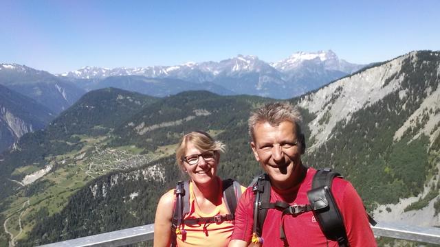 Erinnerungsfoto aufgenommen bei der Aussichtsplattform