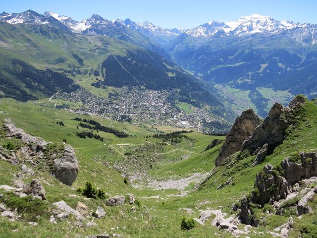 Tiefblick nach Verbier