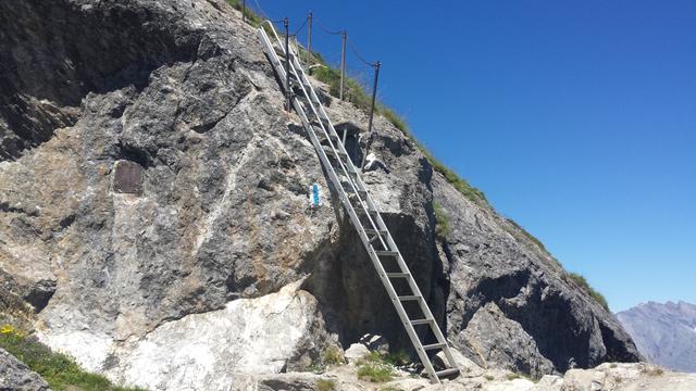 Eisenleitern erleichtern den Aufstieg