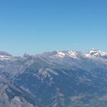 Blick in die Richtung von Les Diablerets und Wildhorn. Dieses Gebiet haben wir schon umwandert