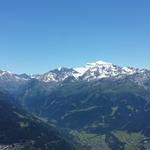 Blick in das Val de Bagnes und zum Grand Combin