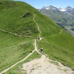 wir steigen in den Col de la Marlene ab