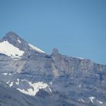 Blick zur Quille du Diable, Oldehore und Les Diablerets. Dort oben standen wir auch schon