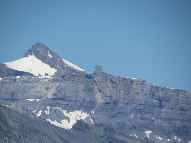 Blick zur Quille du Diable, Oldehore und Les Diablerets. Dort oben standen wir auch schon