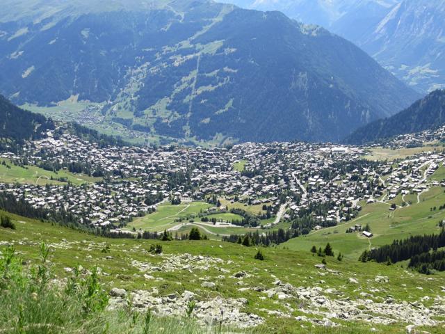 ... und hinunter nach Verbier geschaut