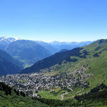 traumhaft schönes Breitbildfoto mit Blick auf Verbier