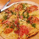 ... und bestellen uns einen Flammkuchen...