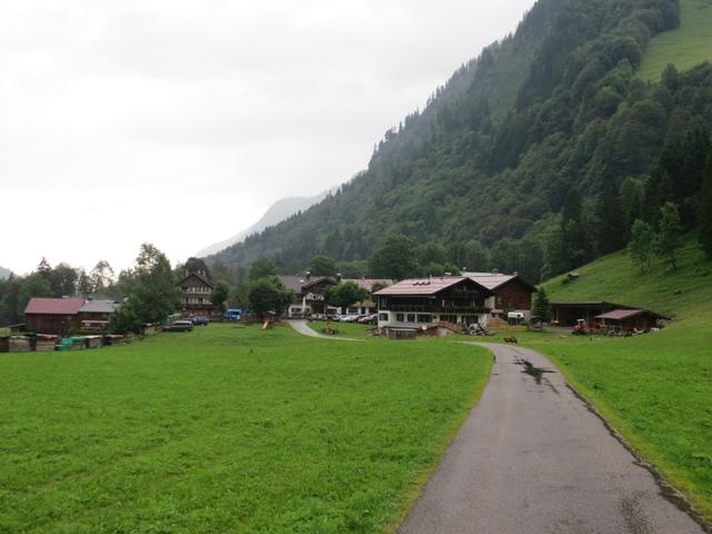 letzter Blick zurück zum Berggasthaus Spielmannsau 987 m.ü.M.