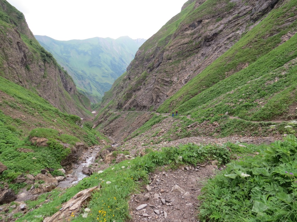 Blick zurück in den Sperrbachtobel