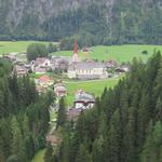 Blick hinunter nach Holzgau unser heutiges Tagesziel