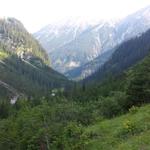 Blick in das Parseiertal von wo wir gekommen sind