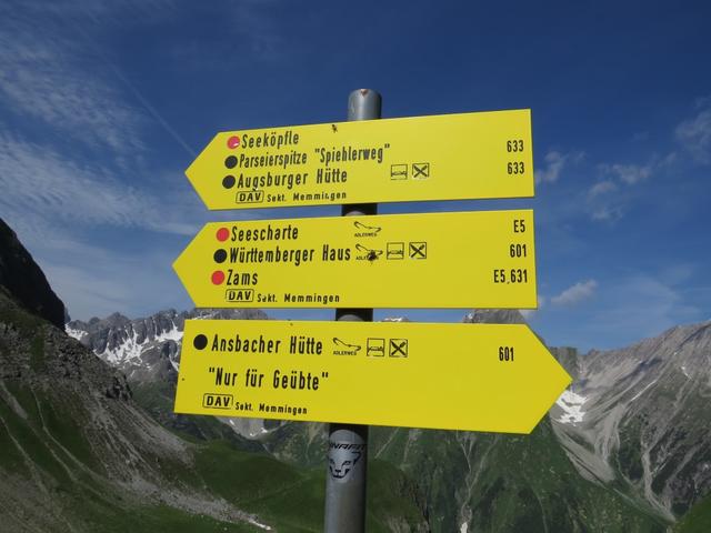 unser nächstes Ziel lautet nun: Seescharte