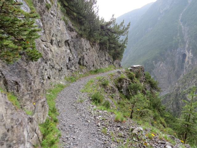 der gesprengte Steig durch das Zammer Loch...