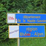 wir befinden uns nun in Frankreich, im Département Haute-Savoie, in der Region Rhône-Alpes