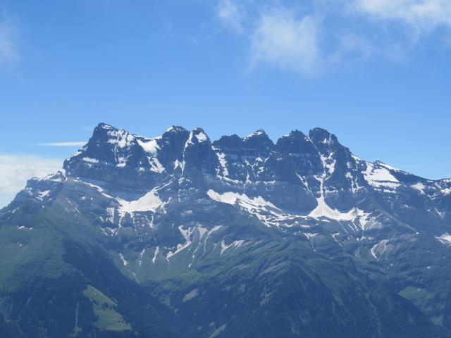 Blick zum Dents du Midi. Was für ein Erlebnis, als wir dort oben standen