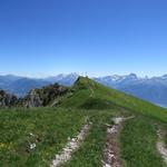 Blick zurück zum Pointe de Bellevue. Was für eine traumhafte Aussicht konnten wir hier oben geniessen!