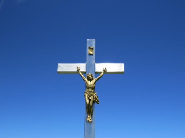 das grosse und sehr schöne Kreuz bei der Wegverzweigung von Portes de Culet 1787 m.ü.M.