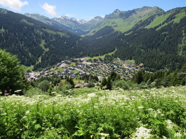 Blick hinunter nach Morgins