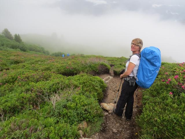 meine Maus hat im dichten Nebel die Gaflunhütte erspäht