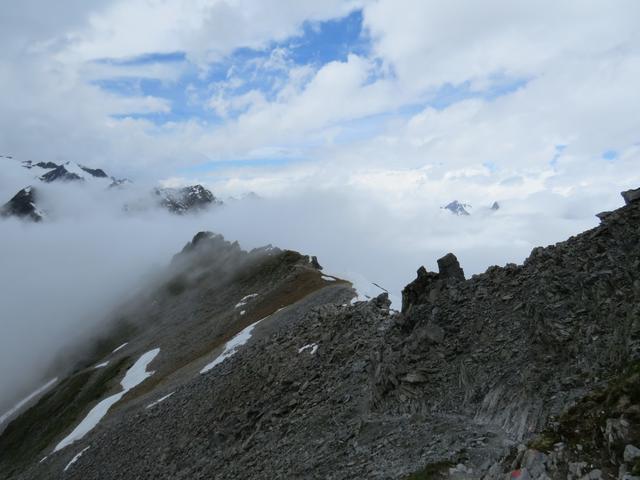 Blick zurück zum Sattel