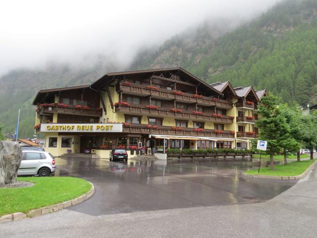 mit dem Bus fahren wir danach nach Zwieselstein, zum Gasthof Neue Post wo wir übernachten werden