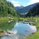 bei einem kleinen Weiher legen wir wieder ein kleine Rast ein