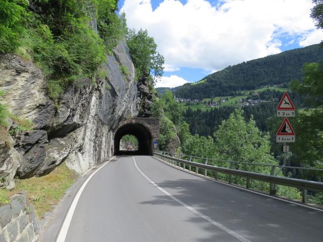 über die Timmelsjochstrasse verlassen wir Moos. Kurz nach dem ersten Tunnel...