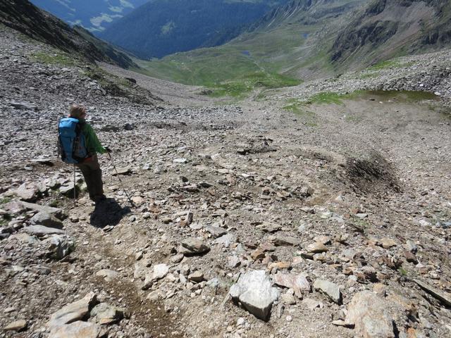 der Weg ist nicht gesichert und rutschig