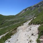 vor uns am Horizont taucht der Missensteiner Joch auf